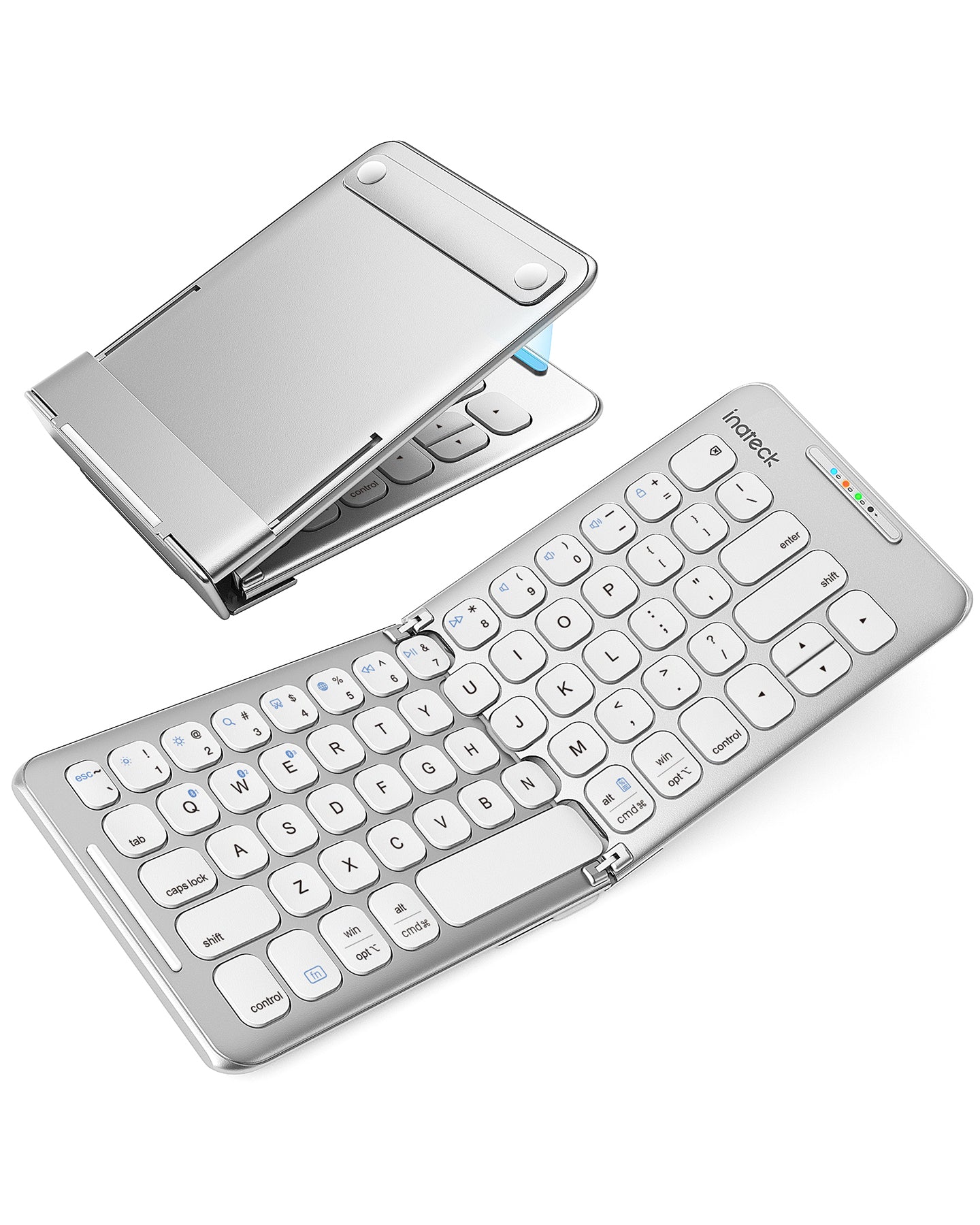 Inateck Foldable Keyboard QWERTZ, Mini Portable with 3 Bluetooth, for iPad/iOS/Samsung/Android/Windows, KB06001