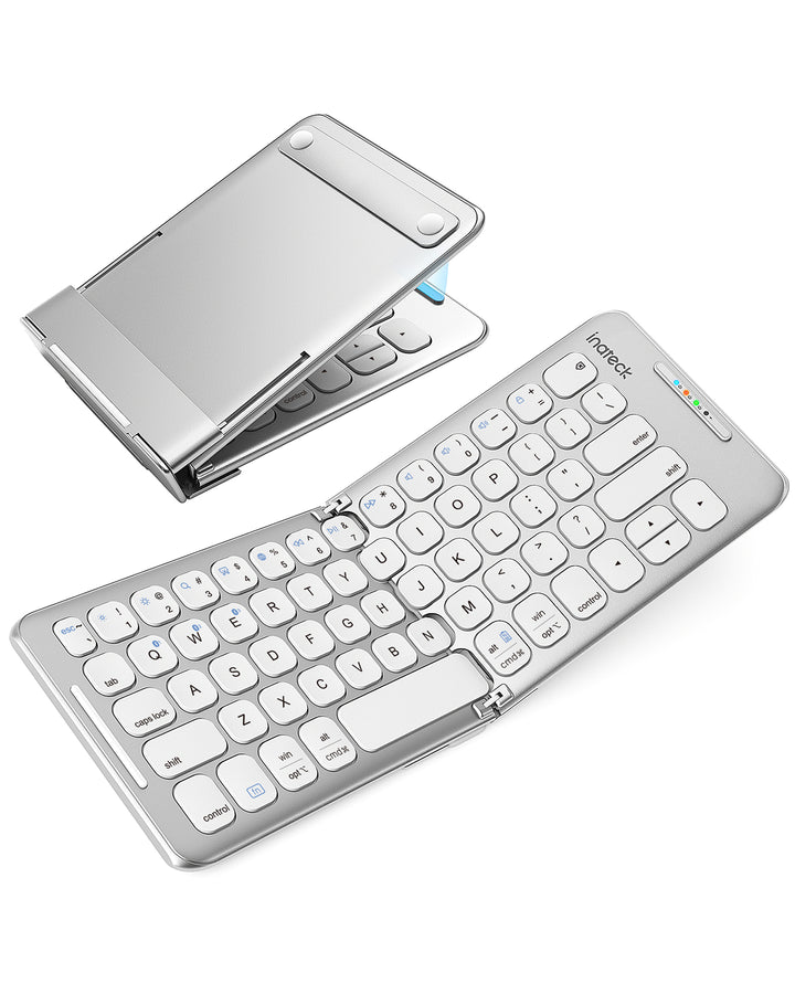 Inateck Foldable Keyboard QWERTZ, Mini Portable with 3 Bluetooth, for iPad/iOS/Samsung/Android/Windows, KB06001