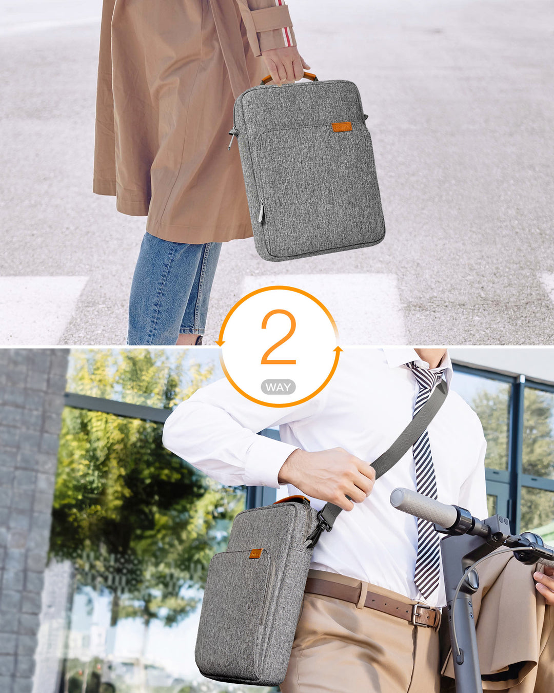 EdgeKeeper 360° Protective 10.2-12.9 Inch Tablet Shoulder Bags LB03006/K3 - Inateck Official